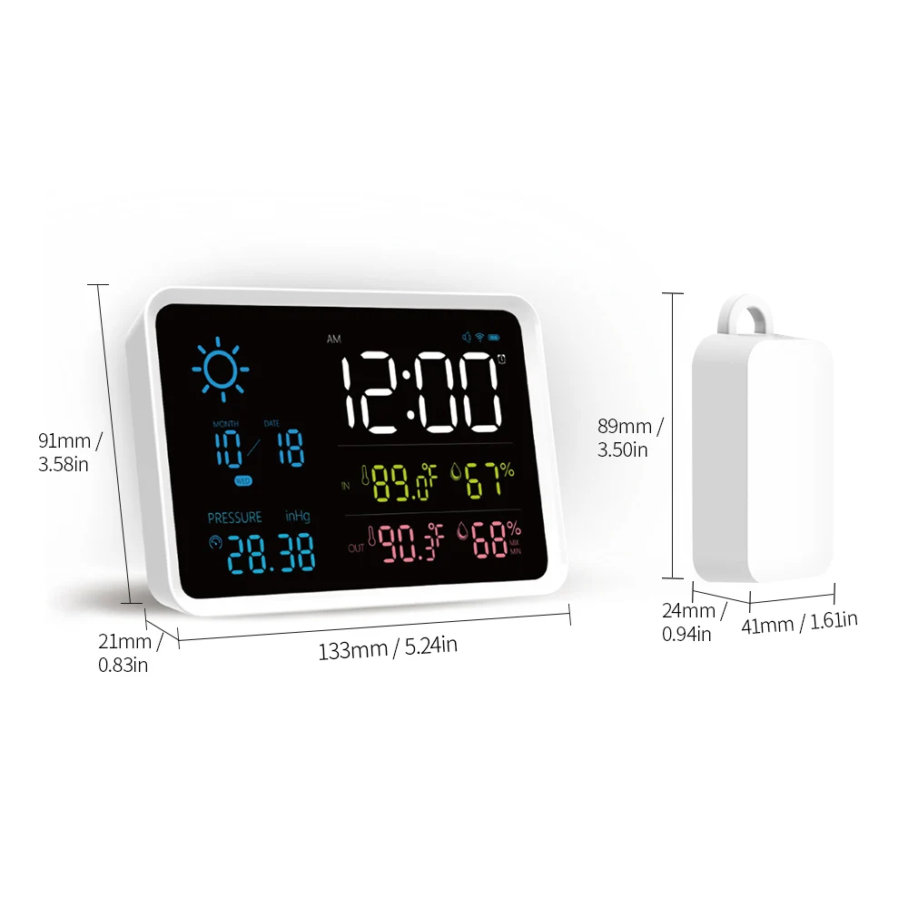 Цифровой термометр, гигрометр, календарь, будильник, датчик температуры, измеритель влажности, метеостанция, функция памяти
