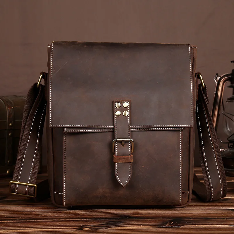 

NEWEEKEND Genuine Leather Men Business Bags Man Crossbody Waterproof Shoulder Bag Male Messenger Bags for Laptop Ipad A80036