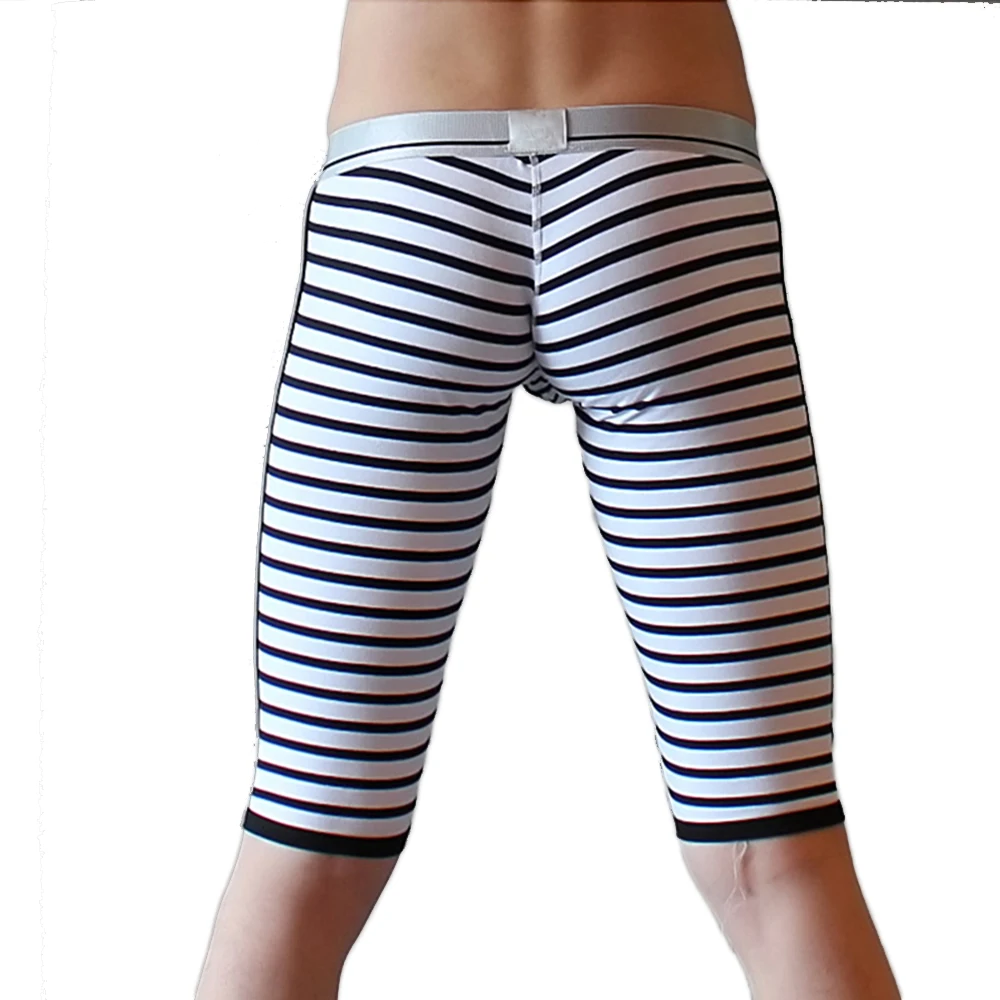Cotton Mens Trousers Men Comfortable Striped Print Mens Pants Underwear
