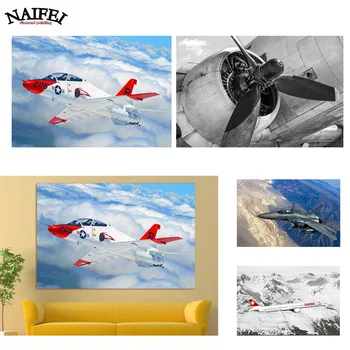 

5D DIY Diamond embroidery Aircraft Canvas Wall Art Airplane,diamond painting Cross Stitch full drill Rhinestone mosaic decor