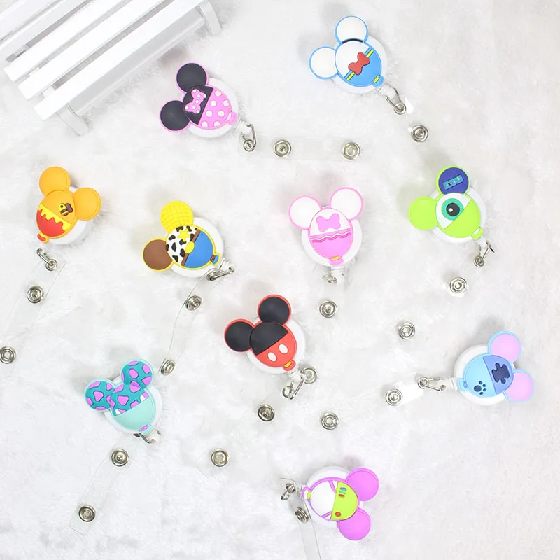 

2016 New Arrival High Quality Cartoon Retractable Pull Cartoon Badge Reel ID Tag Card Badge Holder Clip for Kids Best Gift