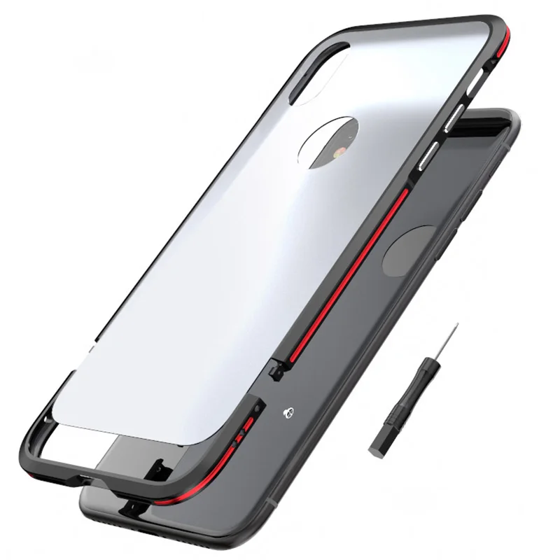

sFor Apple iphone X Case Ultra Thin Cover Slim Luxury Shell Metal Aluminum Frame Translucent Frosted Back for iphoneX 10 Case