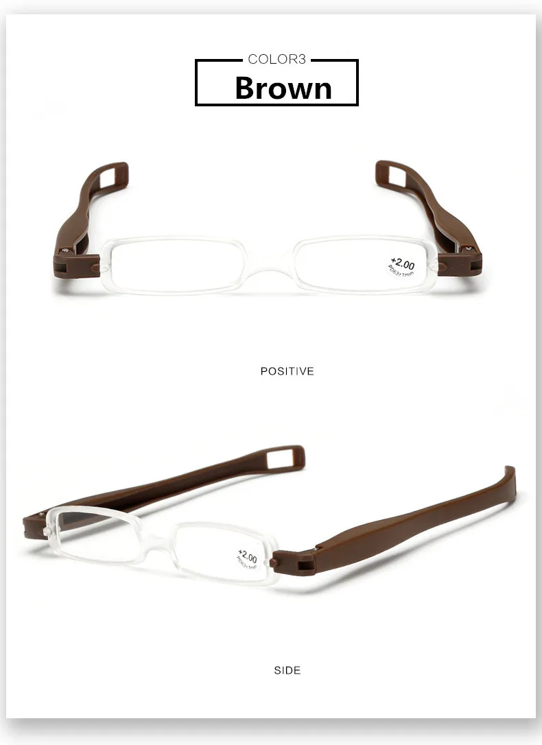 360 вращающиеся складные очки для пресбиопии с чехол для диоптрий+ 1,0~+ 4,0 мужские и женские складные оптические очки для чтения дальнозоркости 4 цвета