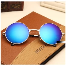 50 шт./лот, круглые солнцезащитные очки, популярные крутые солнцезащитные очки, металлические очки с защитой от ультрафиолета