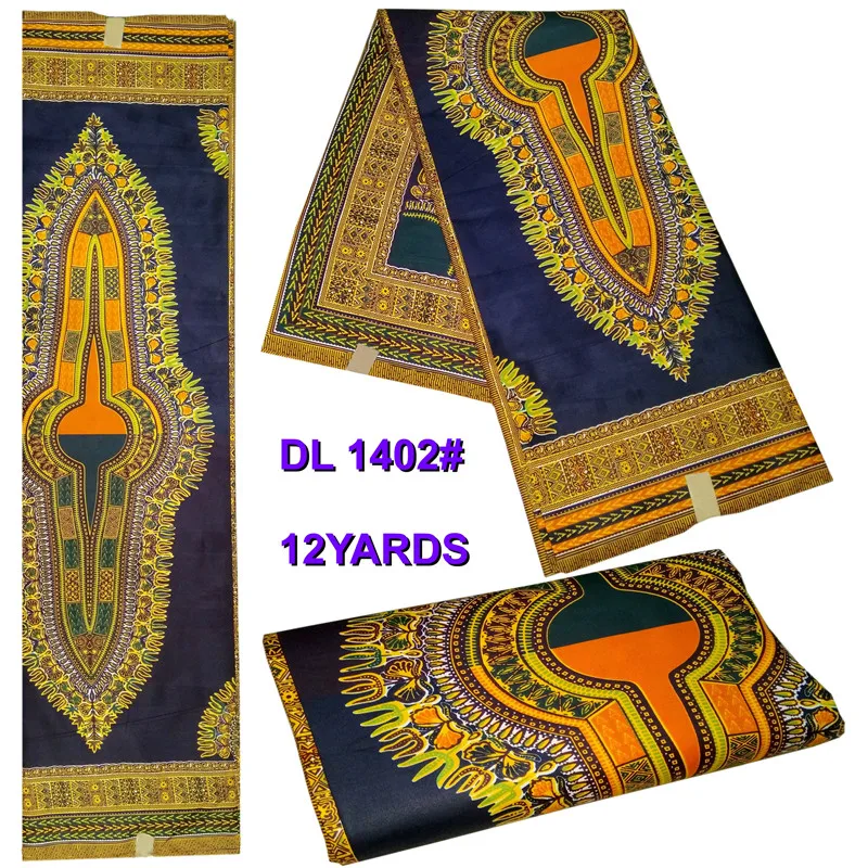 

Top quality java wax print fabrics 100% Polyester African wax fabric for Fashion dress 12yard African kente fabric!DF-3465
