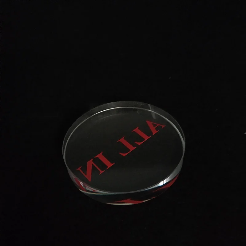 Poker chips high-grade poker chips all in transparent crystal texas casinos round special accessories red engraving all in typeface