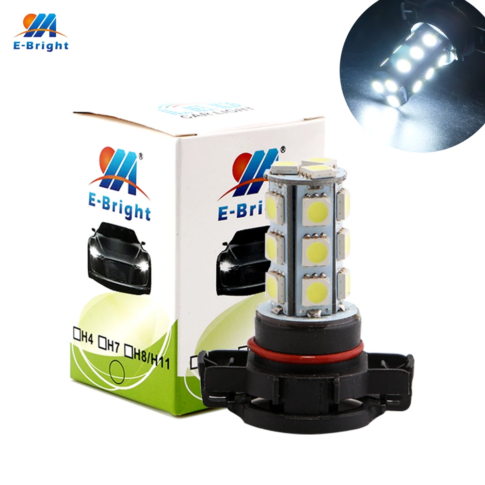 

YM E-Bright 1Piece PSX24W 5050 18 SMD LED Car Headlights Fog Lamps Auto Bulbs Lamps Fog Lights White Car Styling 12V