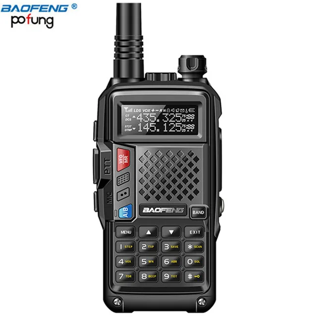 BaoFeng BF-UVB3 Plus 8 Вт мощная рация cb ham двухстороннее радио 128CH 136-174Mhz& 400-520Mhz 10 км большой диапазон обновления UV 5R - Цвет: Black