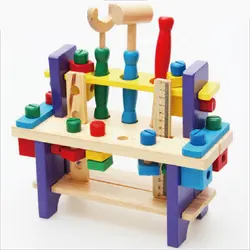 Детские мягкие деревянный сборки блоков набор инструментов Притворись Играть Классические игрушки подарок для мальчика высокое качество
