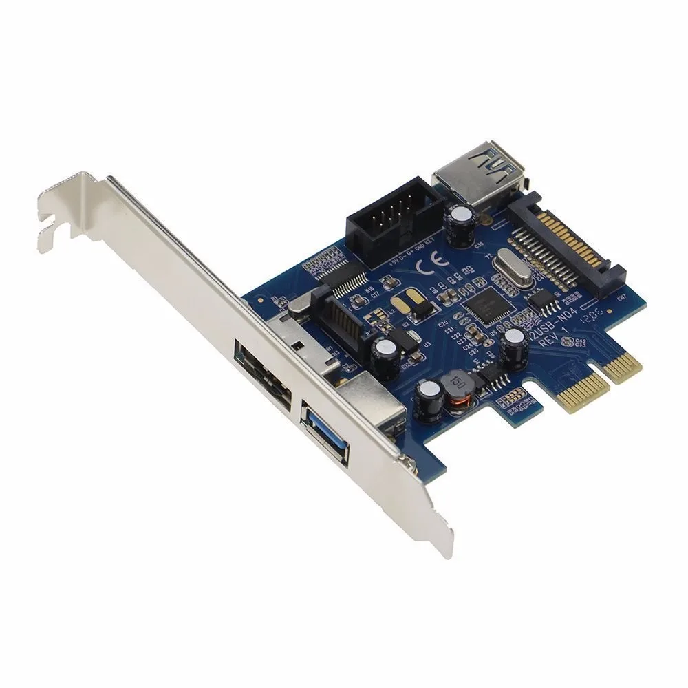 Внешний USB3.0 порт питания eSATA порт Внутренний USB 3,0 9pin USB разъем PCIe карта с 15pin SATA разъем питания(NEC/Renesas uP