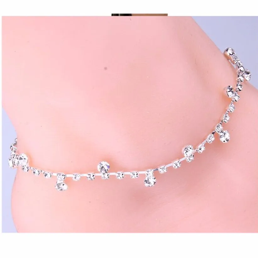 L189 Bijoux, новинка, панк, для мужчин, бохо, пляж, любовь, девушка, посеребренный, циркон, кристалл, ножные браслеты для женщин, ювелирные изделия для ног, босиком, сандалии