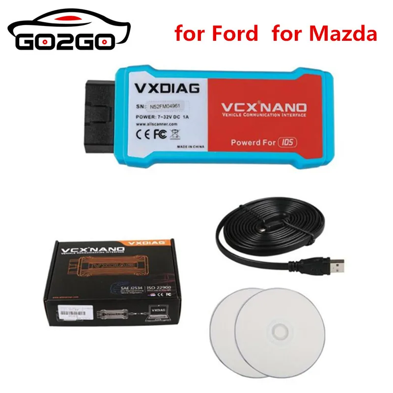 Лидер продаж [дистрибьютор VXDIAG] Новинка! VXDIAG VCX NANO для Ford/Mazda 2 в 1 с IDS V109 лучше чем VCM