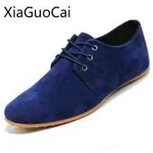 Высококачественная брендовая одежда Для мужчин повседневная обувь в английском стиле Стиль замшевые туфли на плоской подошве повседневная обувь для мужчин острый носок обувь для вождения lu8 35