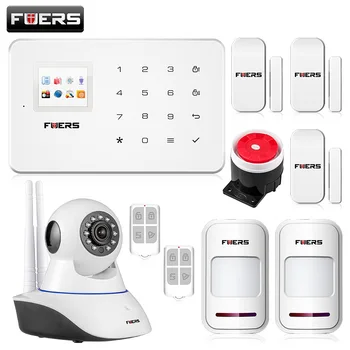 

Fuers Wireless G18 App Control GSM Alarm System Home Security Alarm 99 Wireless Zone TFT Color Display Built-In Siren GSM Alarm