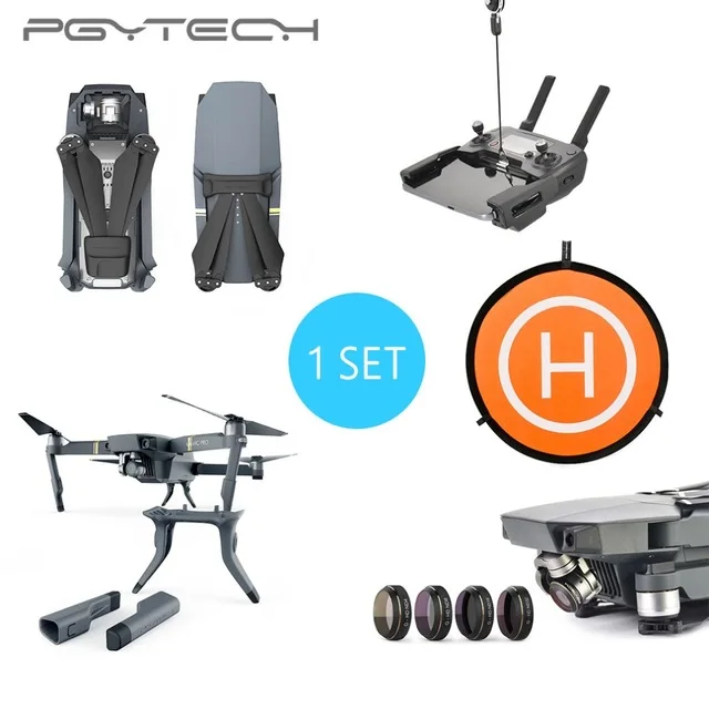 

PGYTECH 1 Set Landing Pad 4pc Lens Filter Remote Controller Clasp Landing Gear Leg Propeller Motor Hood for DJI Mavic Pro
