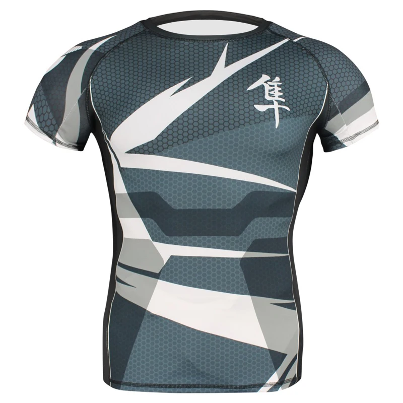 أساسيات الملاكمة قصيرة الأكمام ضغط MMA BJJ المصارعة عبر التدريب طفح الحرس اللياقة البدنية MMA ضغط قميص أساسيات الملاكمة قصيرة الأكمام ضغط MMA BJJ المصارعة عبر التدريب طفح الحرس اللياقة البدنية MMA ضغط قميص