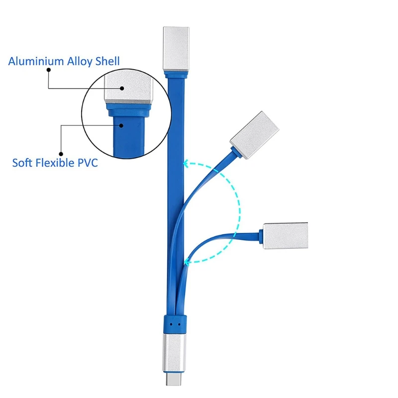 

Type C Male To 3 USB 3.0/2.0 Female 4in1 Hub Splitter Cable for Macbook Samsung 100% brand new and high quality