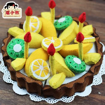 

The fruit cake Felt kit Non-woven cloth Craft DIY Sewing set Felt Handwork Material DIY needlework supplies