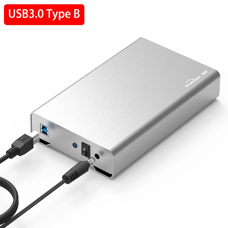 Корпус для жесткого диска USB3.0 Тип B/USB3.1 Тип C порт полный алюминий для 3,5 ''/2,5'' SATA жесткий диск Поддержка Макс 6 ТБ HDD plug and play