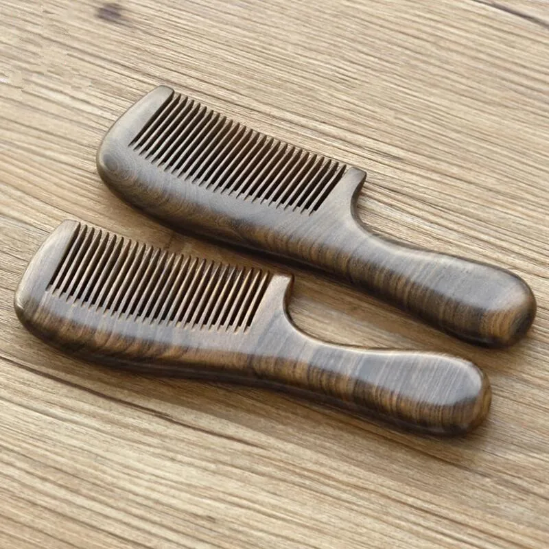 5pcs-natural-africa-black-sandalwood-combs-cepillo-de-pelo-hairbrush-no-static-massage-hair-brush-long-handle-wooden-combs