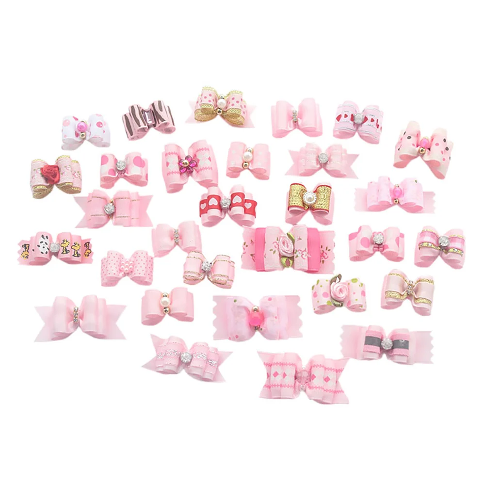 

10/60 Pcs Handmade Dog Bow Pet Grooming Hair Accessories B6020001