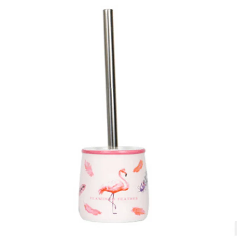 Набор для ванной Фламинго керамический диспенсер для жидкого мыла щетка для унитаза зубная щетка чашки аксессуары 5 шт