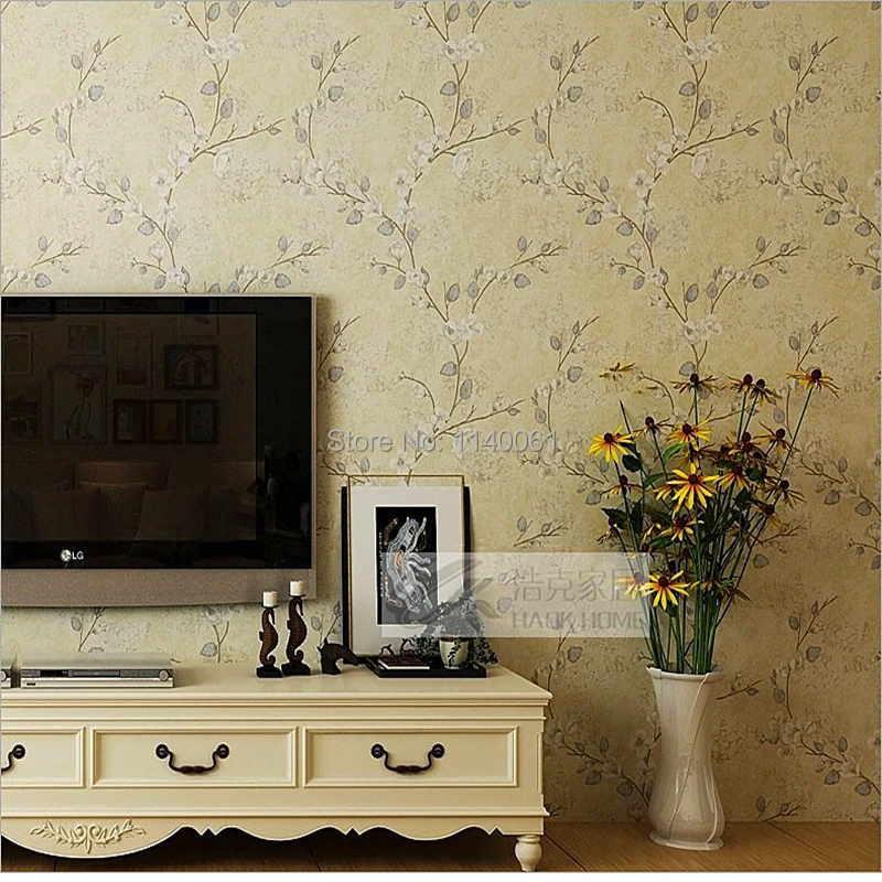 

Классический стиль для спальни гостиной, оптовая продажа, обои винтажный цветочный романтический художественный нетканый рулон обоев