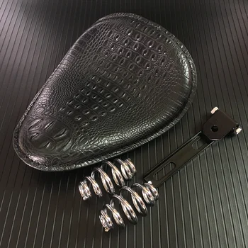 

Motorcycle Retro Black Crocodile Leather Style Solo Seat For Harley xl1200 883 48 72 Sportster Chopper Bobber Custom