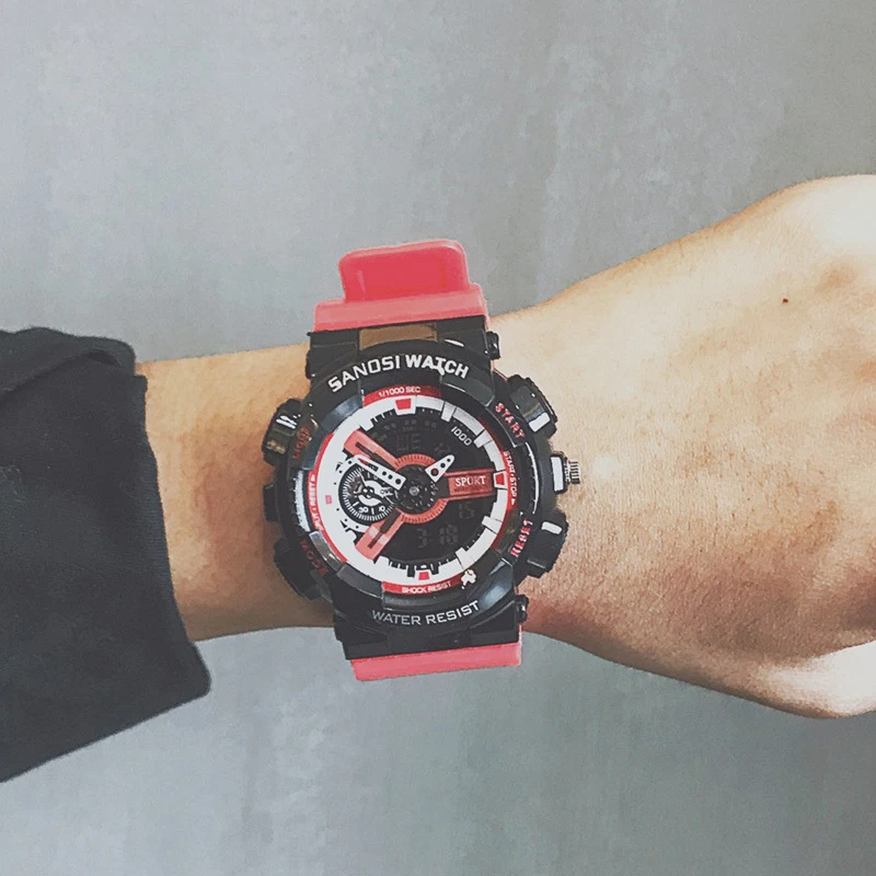 

Simple Casual Electro Luminous Watch Men And Women Middle High School Students Cool Fashion Waterproof Sports Couple Watch