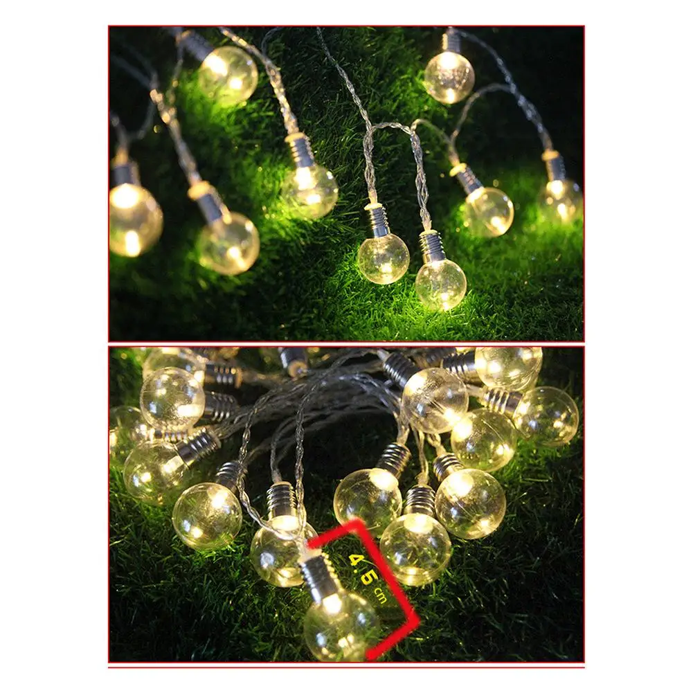 

LED 6W 3V Color Light String Waterproof Decorative Luminous Ball Battery Powered Lamp For Outdoor Wedding Party Decoration Tools