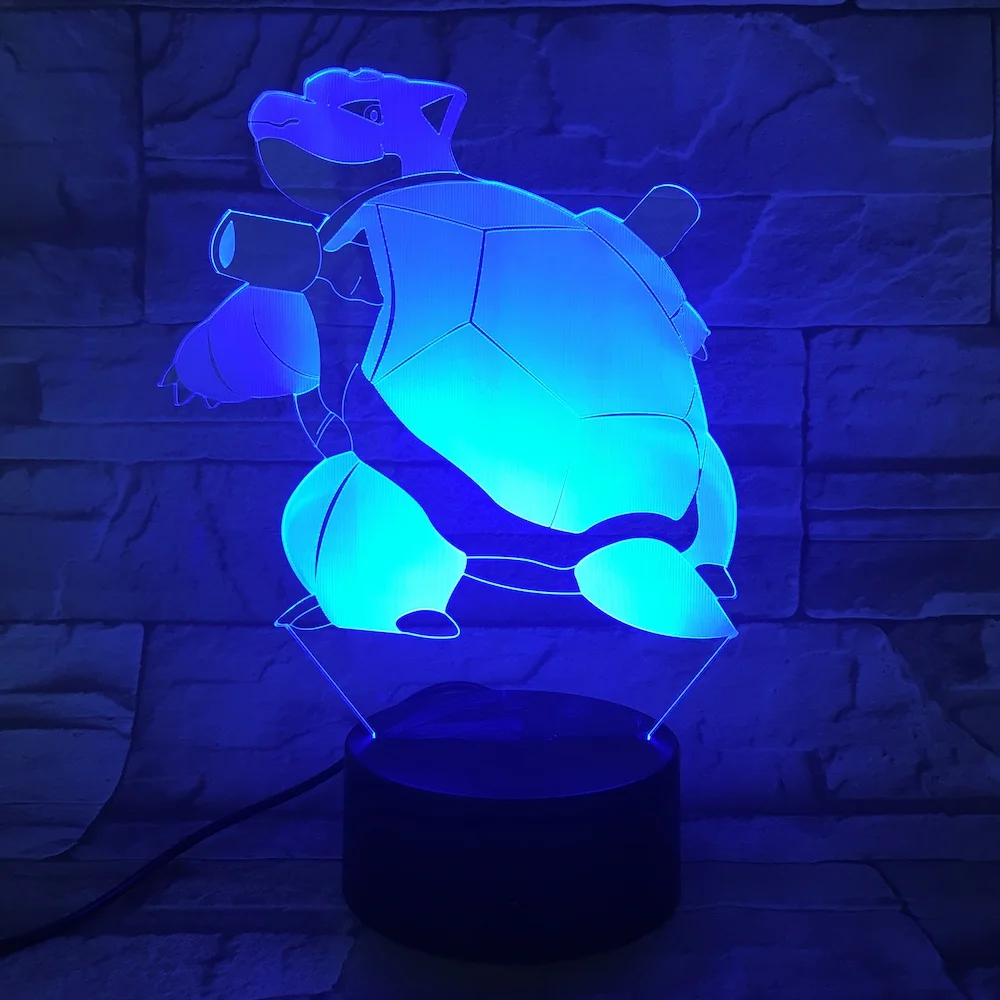 Покемон го Bulbasaur рисунок 3d ночник гостиная атмосфера кровать лампа праздничный подарок дети светодиодные настольные лампы Bulbasaur - Испускаемый цвет: 9