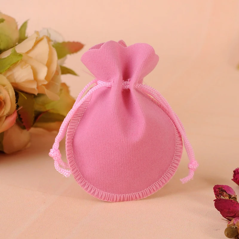 50pcs/lot 7x9cm Gourd Jewelry Bags Pouch 5Colors In Stock Small Velvet Drawstring Bags For Gifts Can Custom Logo