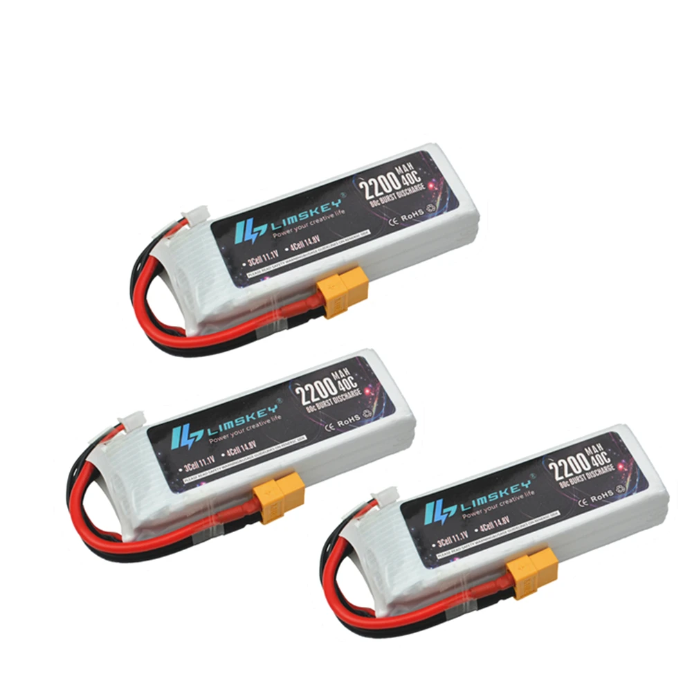 

3 pcs Lipo Battery 11.1V 2200mAh 40C for RC Trex 450 Fixed-wing Helicopter Quadcopter Airplane Car Lipo 3s Bateria