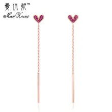 Модные oorbellen Золотые сережки с кисточками в стиле панк Винтажные серьги-гвоздики в виде длинного сердца для женщин ювелирные изделия в подарок Bijoux Brincos