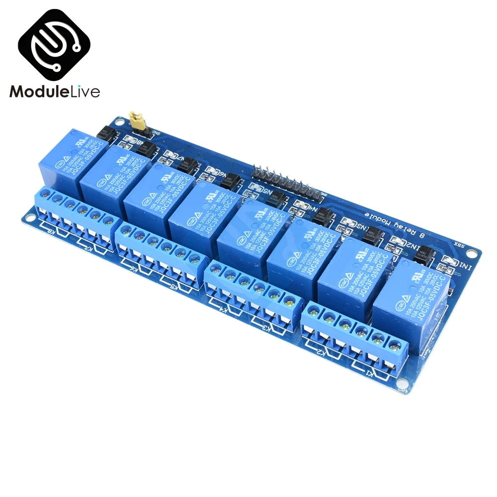 Плата релейного модуля для Arduino 5 В 8 каналов 10 А 250 переменного тока 30 постоянного