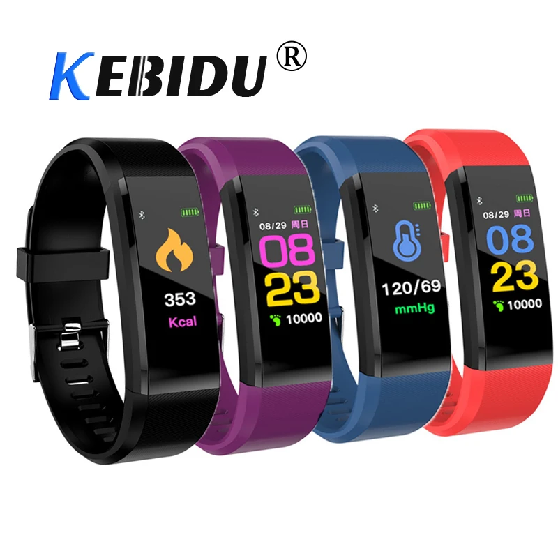 

Sleep Fitness Bracelet Smart Band Heart Rate Tracker Activity Monitor Band Alarm Clock Vibration Color LCD Waterproof Wristband
