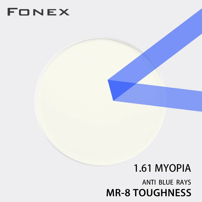 1,61 MR-8 анти-синяя прочность тоньше супер-жесткий оптический асферический анти-синий светильник линзы(рекомендуется для пробивки/корыта/отделки