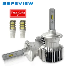 SAFEVIEW D2S D2R светодиодный автомобиля D1S D3S D4S D4R фары лампы h7 h4 h8 h9 h11 4000LM 36 Вт 6000 К 12 В мини Размеры Car/фара мотоцикла