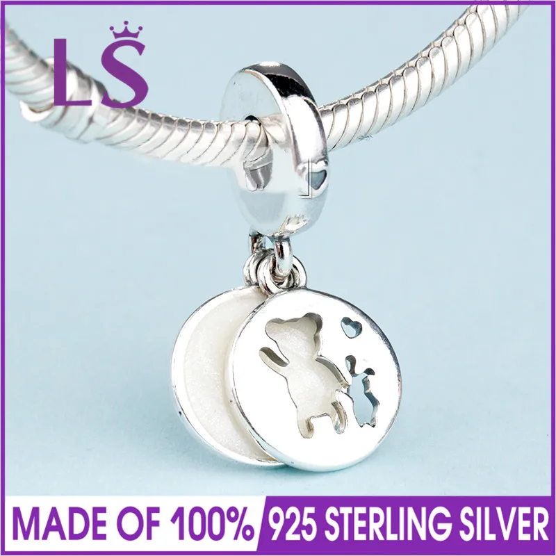 

LS High Quality Real 925 Silver Enamel Perfect Pals Dangle Charm Fit Original Bracelets Pulseira Pingentes. 100% Fine Jewelry.N
