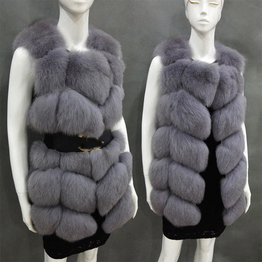 Buy Plus Size Women Faux Fox Fur Vest Fur Gilet
