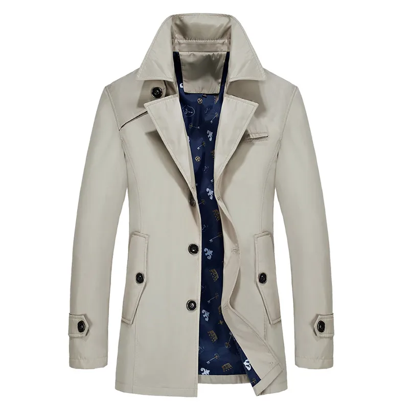 Мужская куртка, пальто, длинный секционный модный Тренч, Мужская ветровка, Брендовое повседневное облегающее пальто, куртка, верхняя одежда, большой размер 8XL 9XL - Цвет: 05