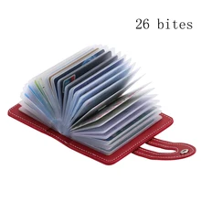 Card Holder Card Case 26 Bites PU Leather Fashion Credit Passport Holder Card Wallet bussiness Card