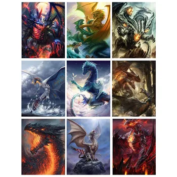 

Full round 5D diamond painting cross stitch pattern art DIY diamond embroidery "Dragon" diamond алмазная вышивка home decor ll50