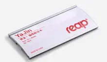 70*30mm Reap Magnetic Aluminium Exhibition Worker Employee Staff Id Name Image Card Holder Id Name Badge Magnet Pin Buckle
