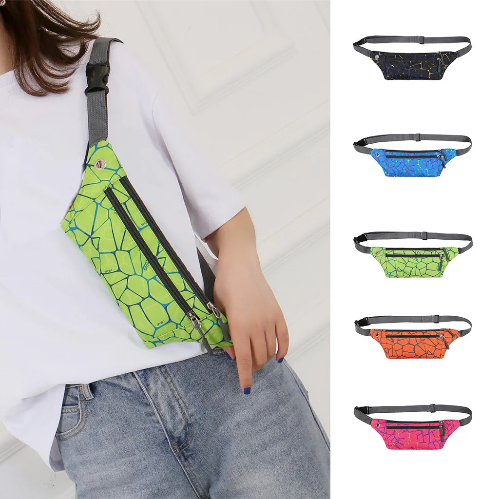 

xiniu New Waist Pack Woman Fanny Pack For Women 2019 Chest Bag Sports Outdoor Pockets Printed Wild Running Bag pochete feminina