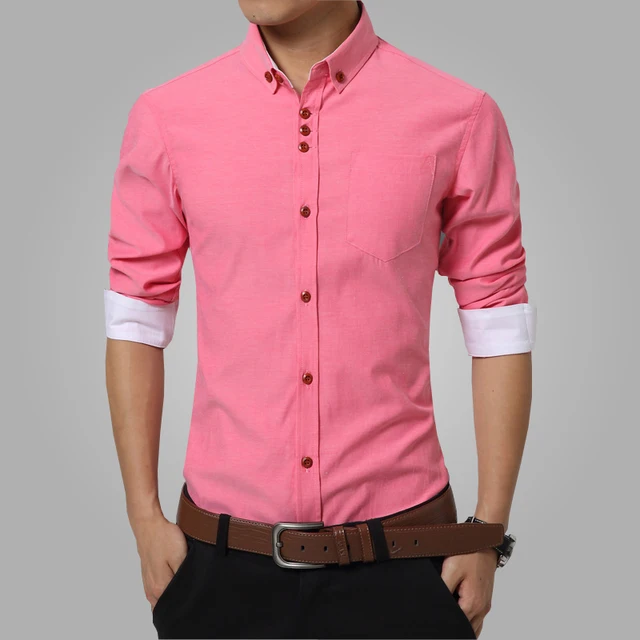 2016 summer mens dress shirts cotton solid casual shirt men slim fit dress shirt size