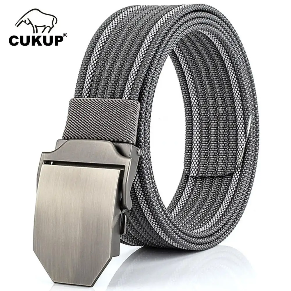 

CUKUP 2022 Unisex New Striped Line Pattern Belt Zinc Alloy Buckle Metal Leisure Belts for Men and Women Jeans 3.8cm Wide CBCK128