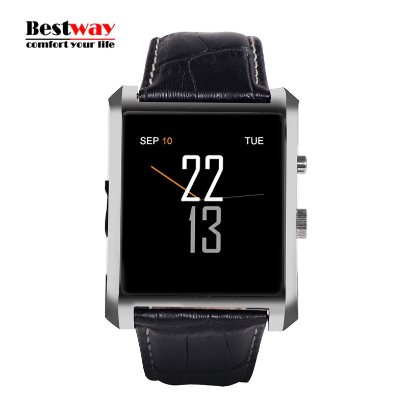 LF06 DM08 Bluetooth Smart Watch Men Leather Band IPS font b Smartwatch b font Waterfroof Wristwatch
