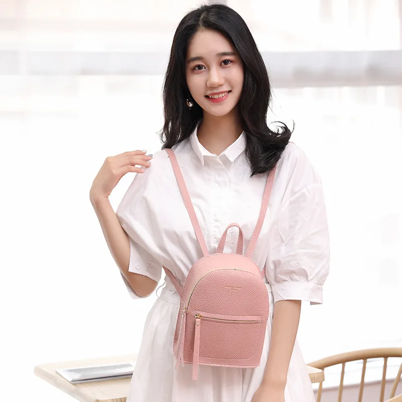  Fanous Brand Small Backpack for Teenage Girls Fashion Casual Leather Shoulder Bag Women 2019 Mini B - 33054547890