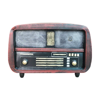 

Retro Classic Radio Model Creativity Metal Crafts Vintage Home Decor Cafe Living Room Shooting Props Home Decoration Accessories